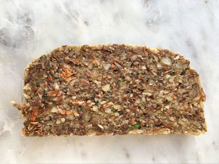 Raw Zucchini Bread - slice