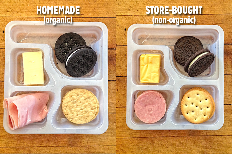 Homemade vs. Store-bought Lunchables - Less than 20 ingredients vs. More than 50 ingredients