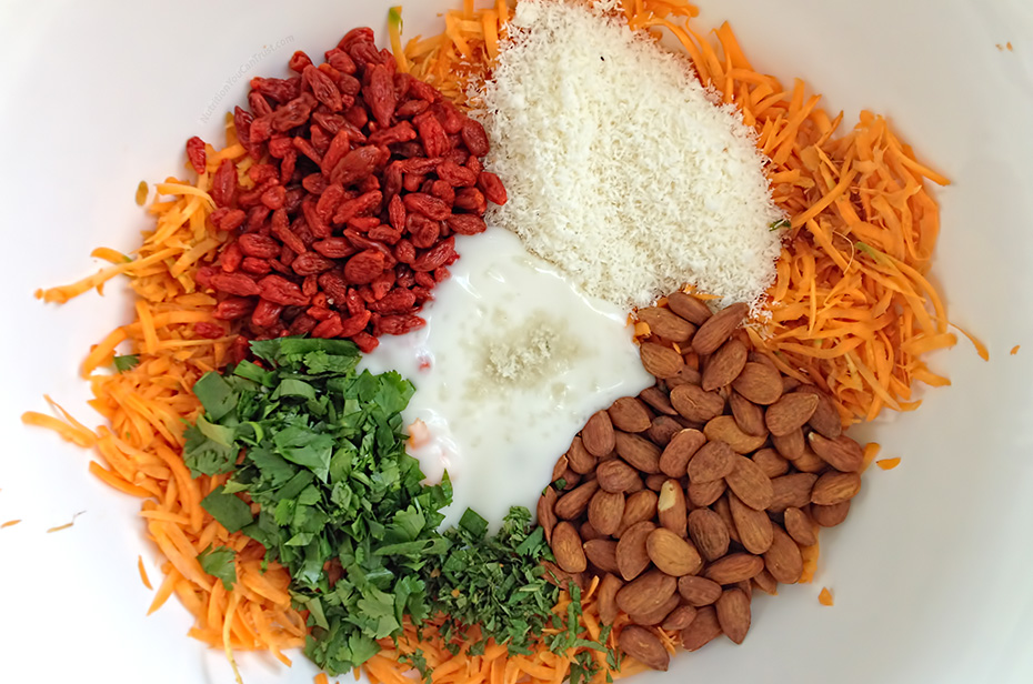 Coconut Goji Berry Carrot Salad - pre-mixed