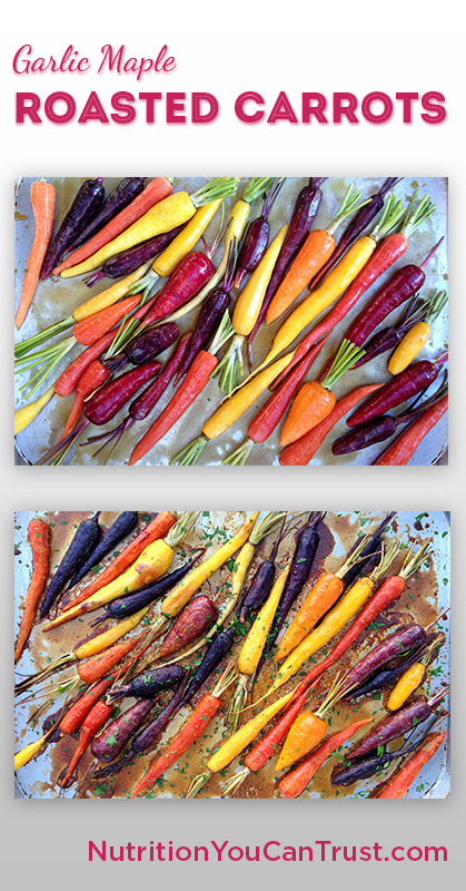 Roasted Garlic Maple Rainbow Carrots - Pinterest
