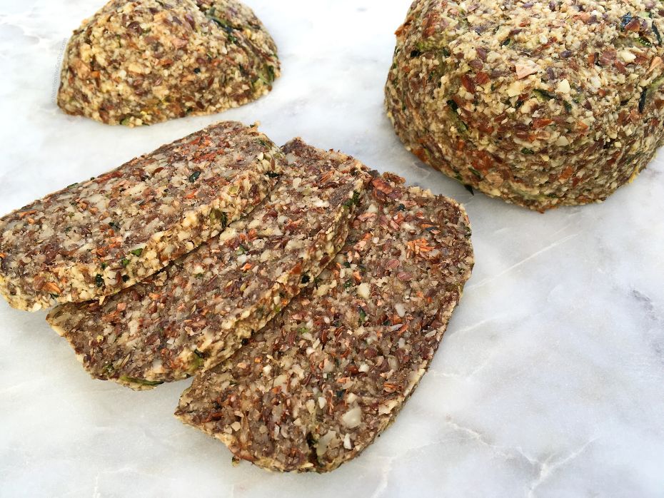 Raw Zucchini Bread - sliced